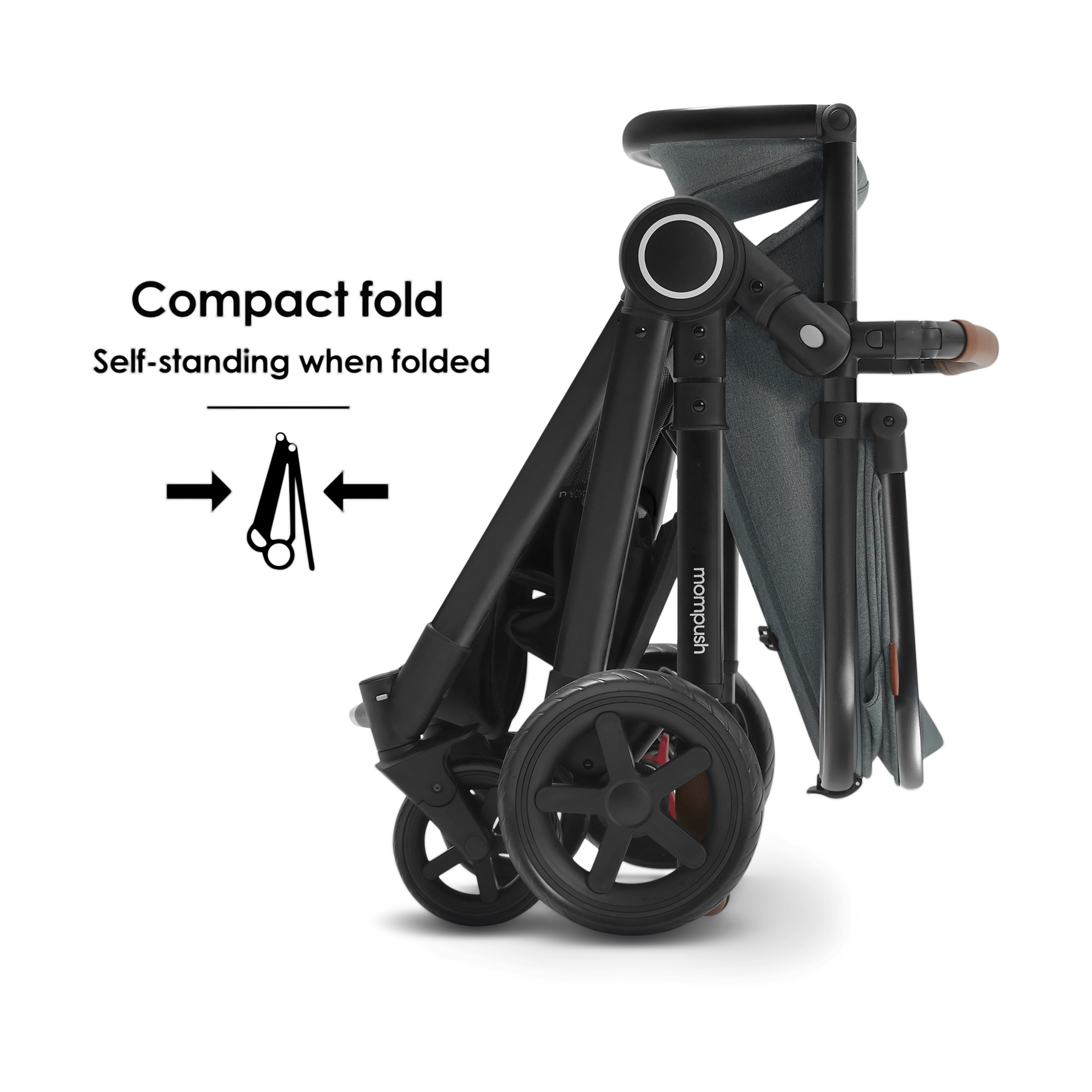 Mompush Ultimate 2 Seat Stroller - Black.