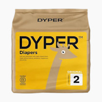 DYPER - Baby Diapers Hypoallergenic Cloth Alternative Day & Overnight Protection - Made with Plant-Based* & Honest Ingredients - Size 2 (32 Count)