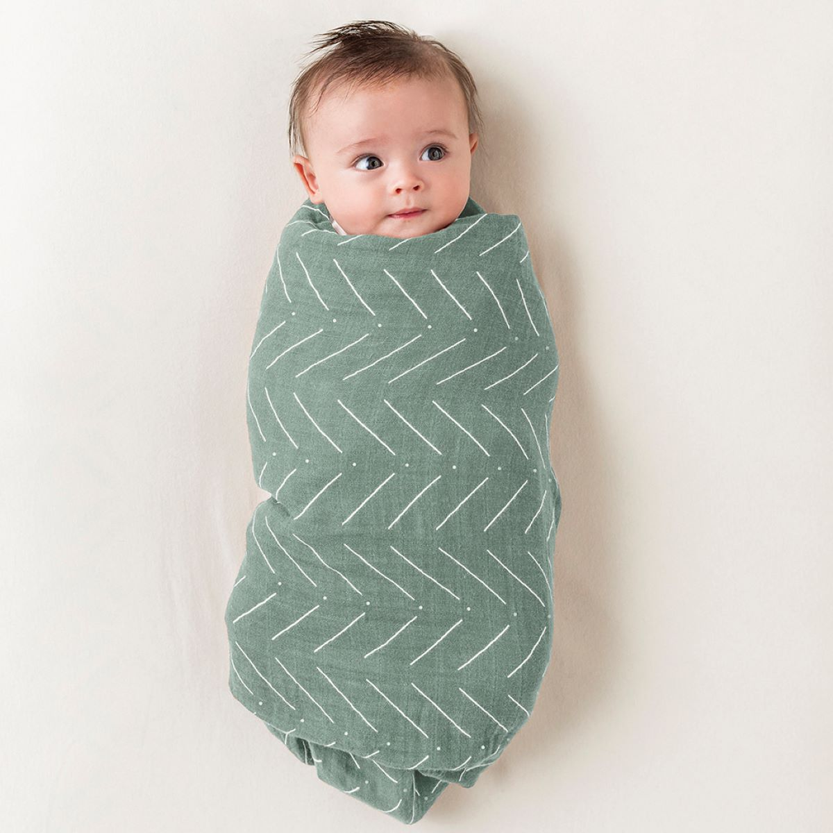 Itzy Ritzy Breastfeeding Boss  Taupe Stripe - Sage Mudcloth.