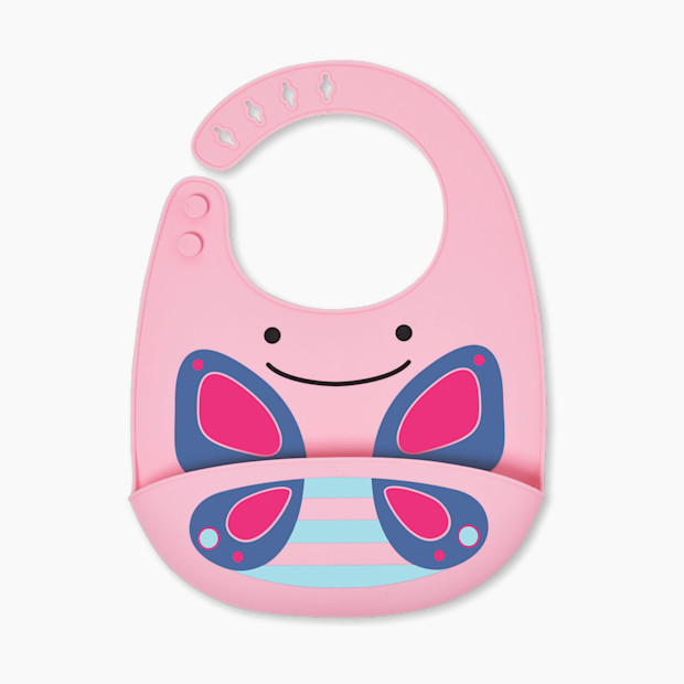 Skip Hop Fold & Go Silicone Bib - Butterfly.