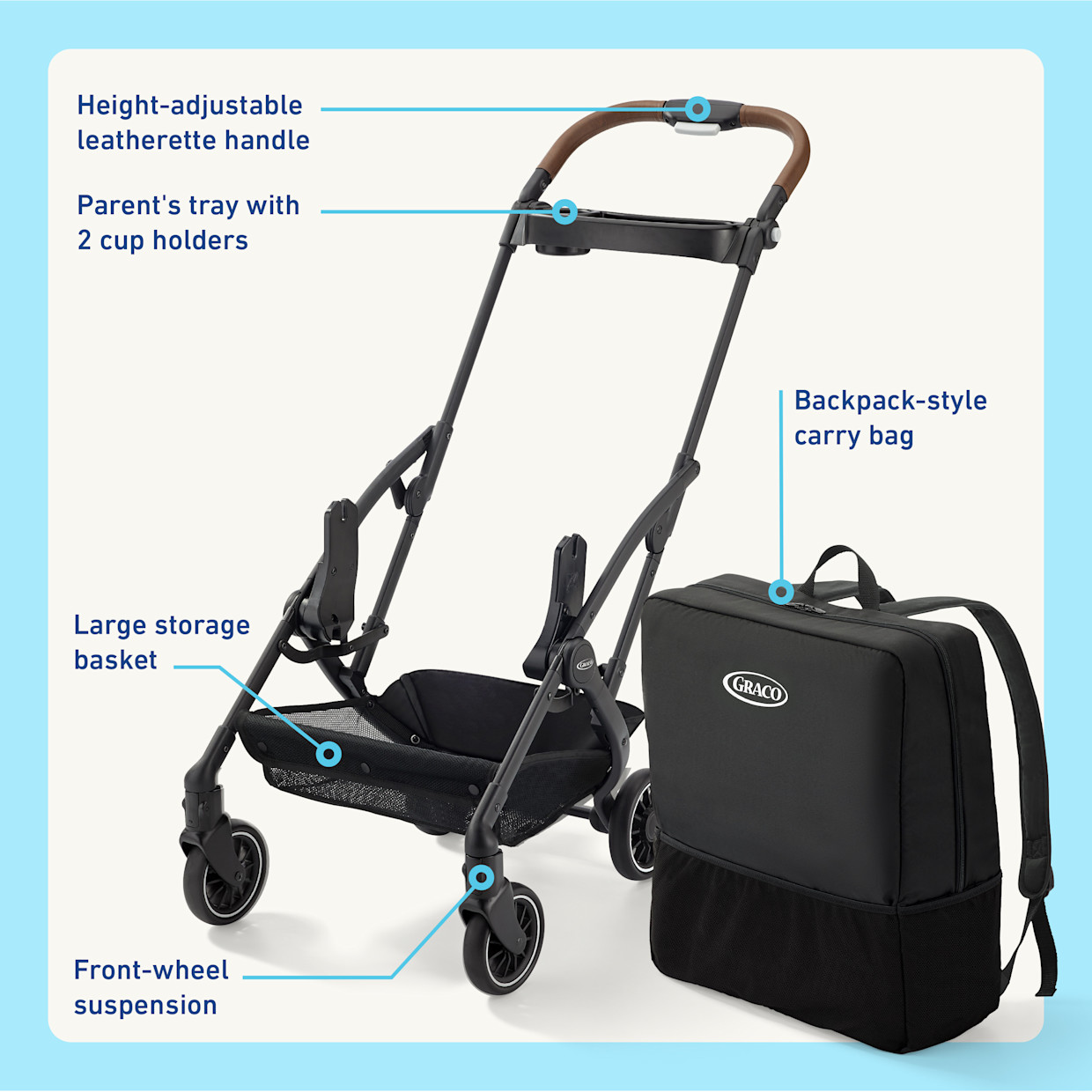 Graco GoMax Compact Stroller Frame - Ace.