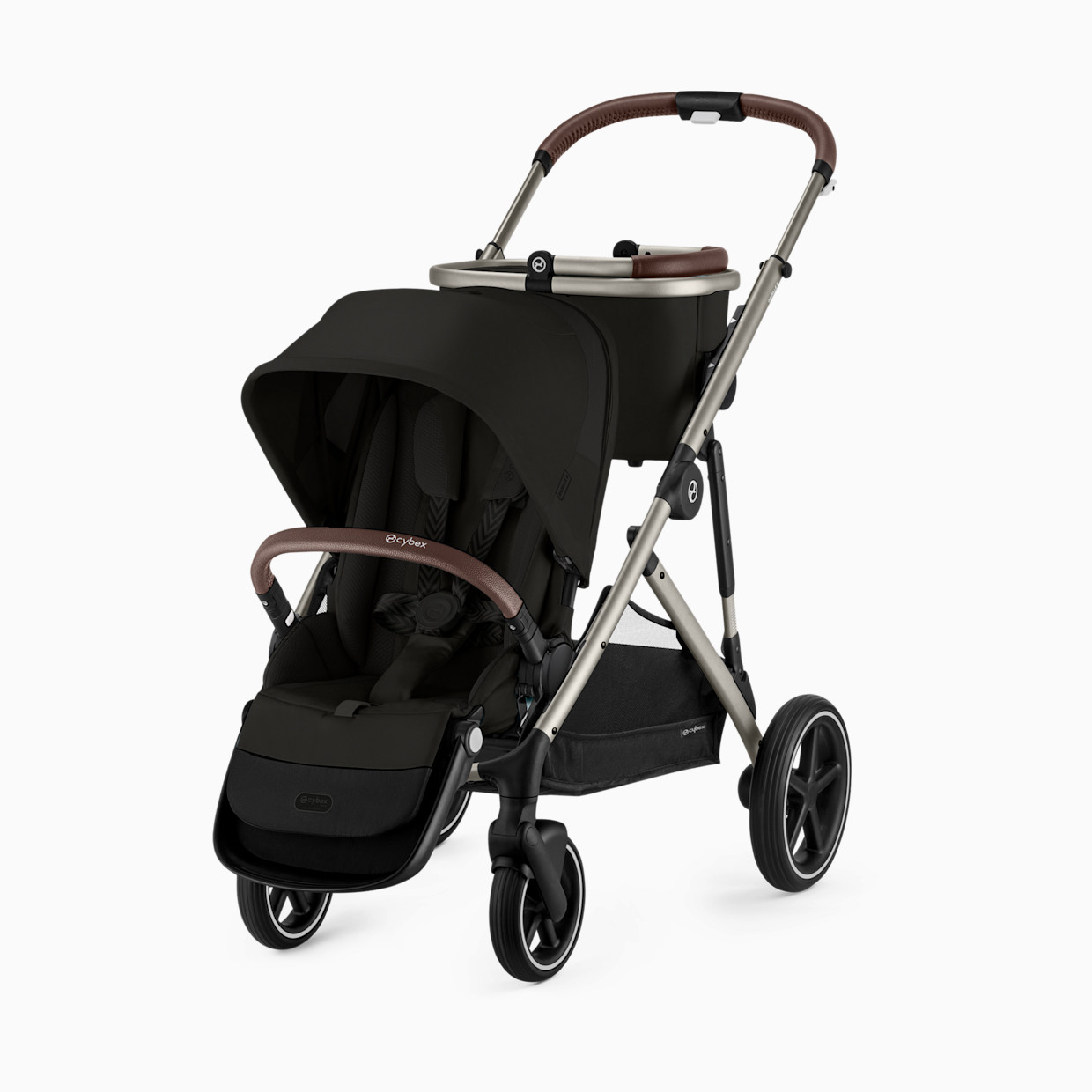 Cybex Gazelle S Stroller - Moon Black/Taupe Frame.