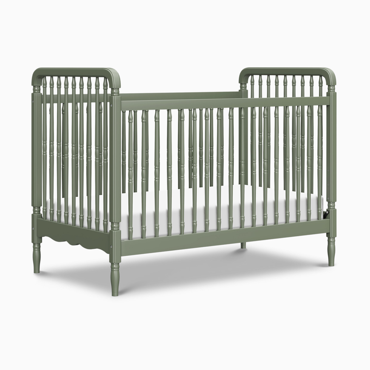 Namesake Liberty 3-in-1 Convertible Spindle Crib with Toddler Bed Conversion Kit - Juniper.
