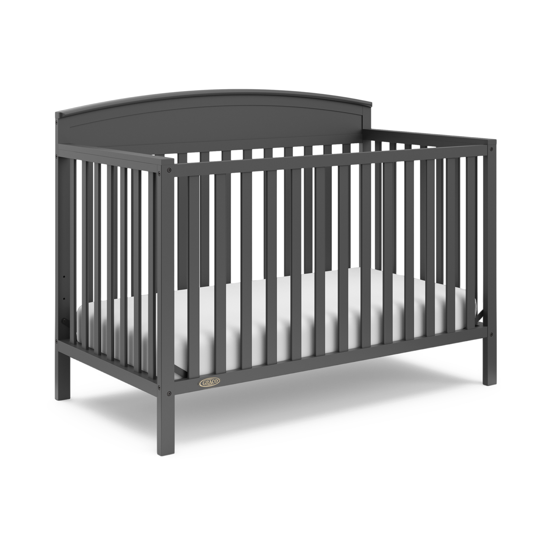 Graco Benton 5-in-1 Convertible Crib (Gray) – GREENGUARD Gold Certified, Converts from Baby Crib to Toddler Bed, Daybed and Full-Size Bed, Fits Standard Full-Size Crib Mattress