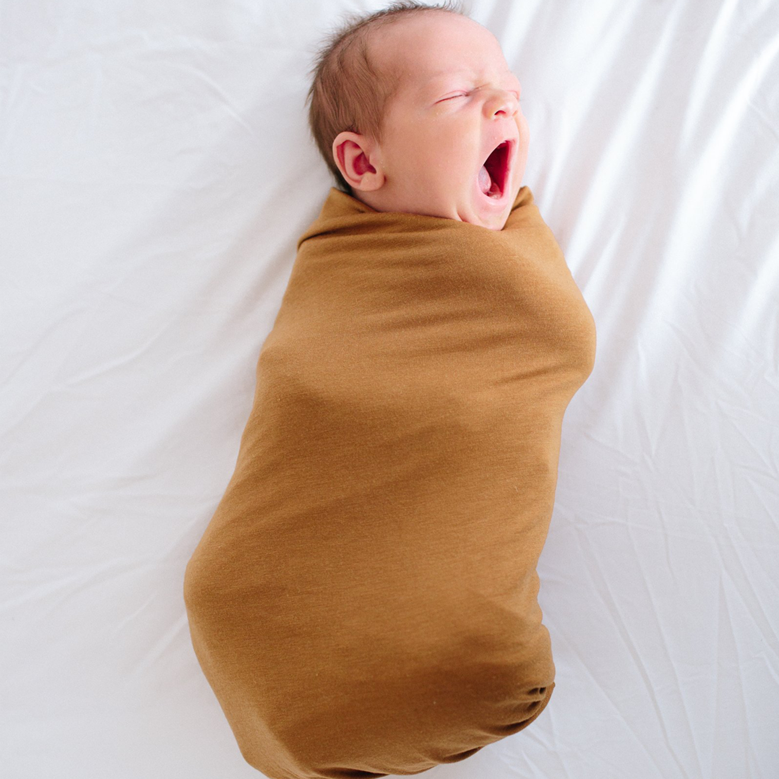 Copper Pearl Swaddle Blanket - Camel.
