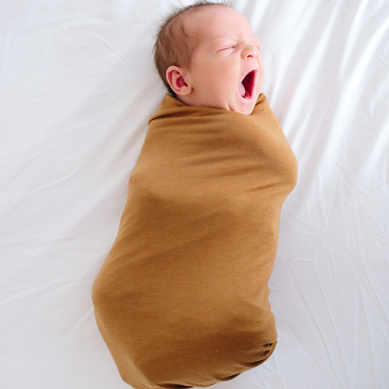 Copper Pearl Swaddle Blanket - Camel.