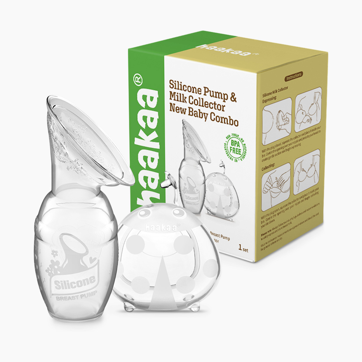 Haakaa Silicone Pump & Milk Collector Set.