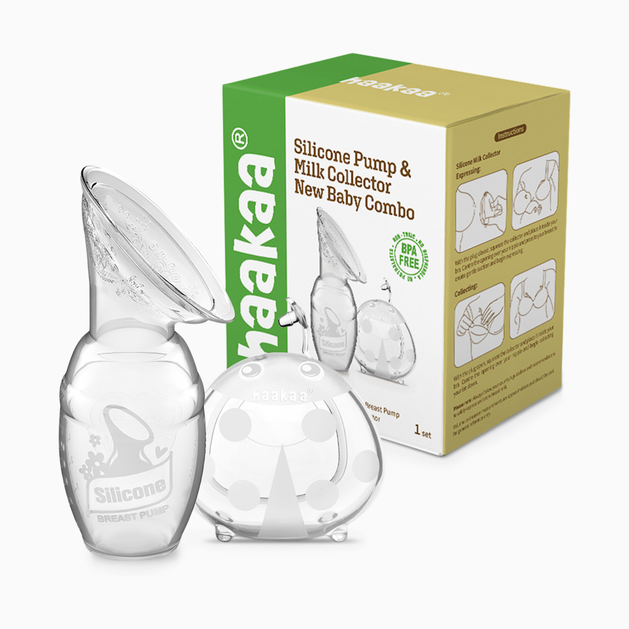 Haakaa Silicone Pump & Milk Collector Set.