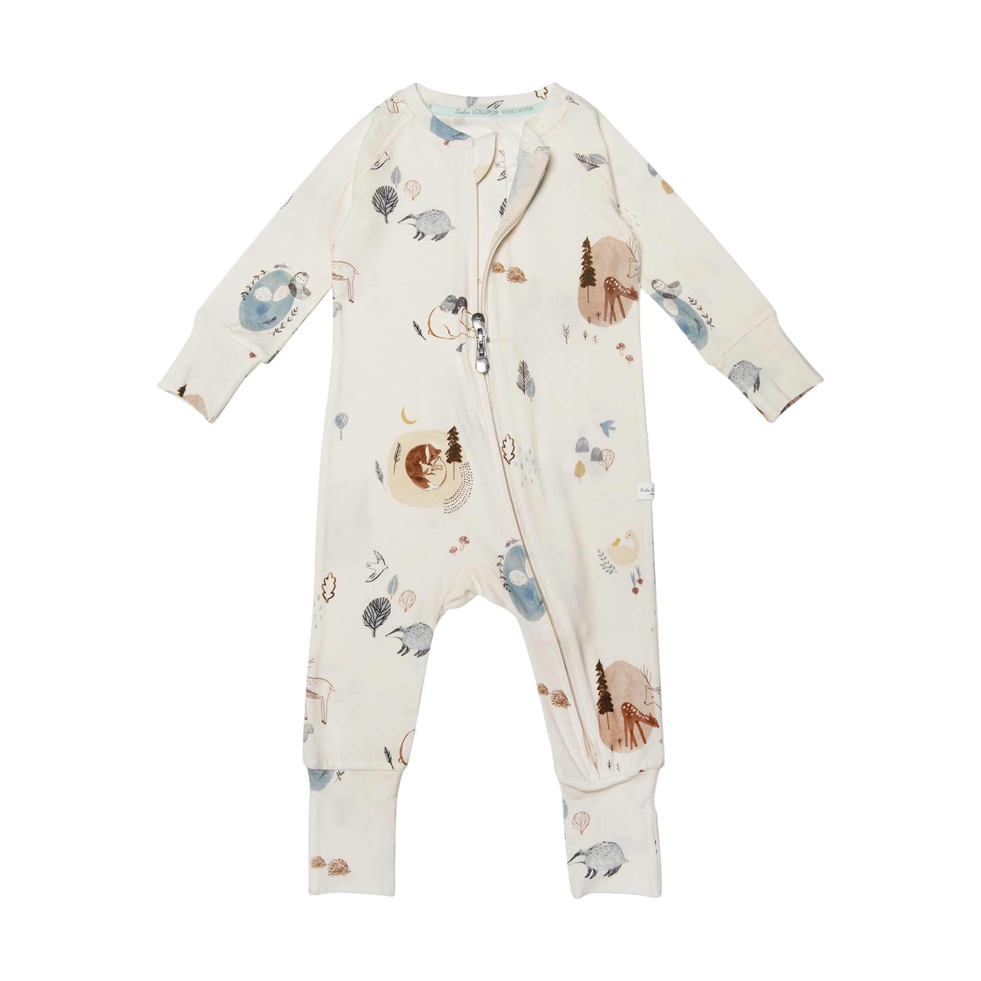 Loulou Lollipop Sleeper (Tencel) - Cozy Forest, 0-3 M.