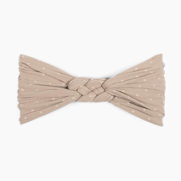 Baby Bling Sailor Knot Headband - Taupe Dot.