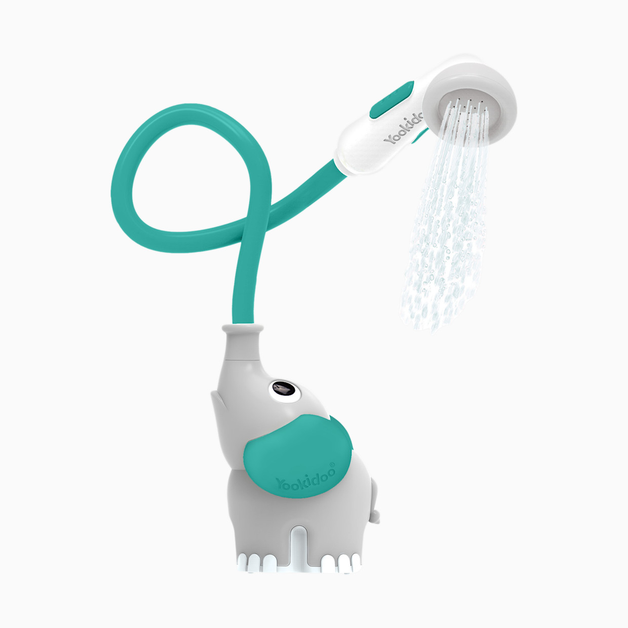 Yookidoo Elephant Baby Shower Bath Toy - Grey And Forest Green.