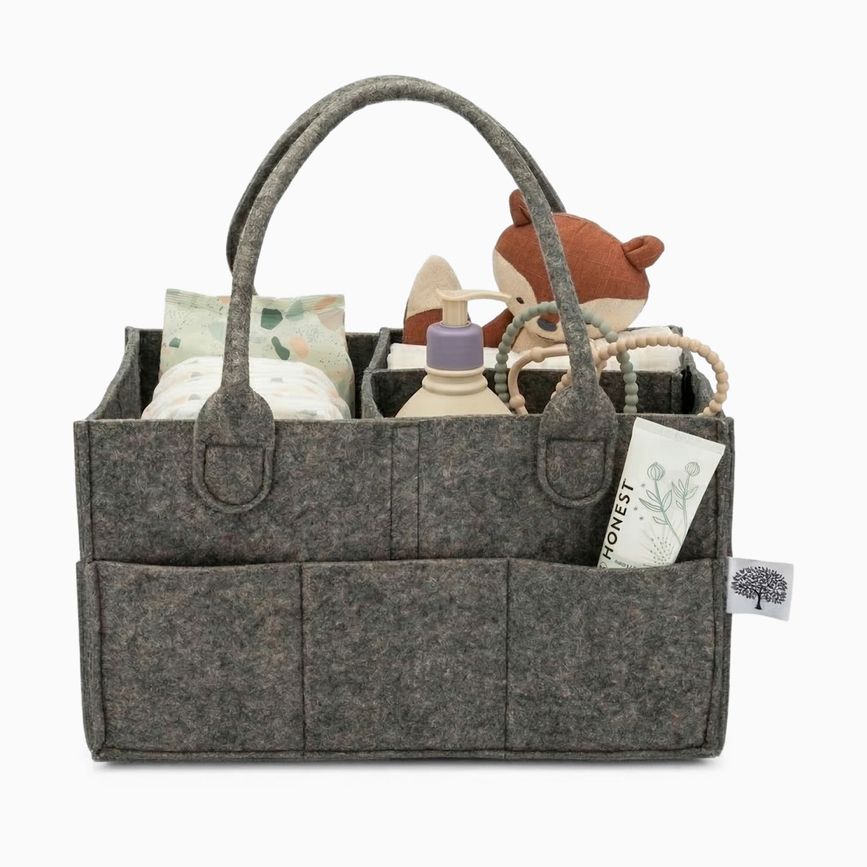 Parker Baby Co. Diaper Caddy - Peppercorn, Regular.