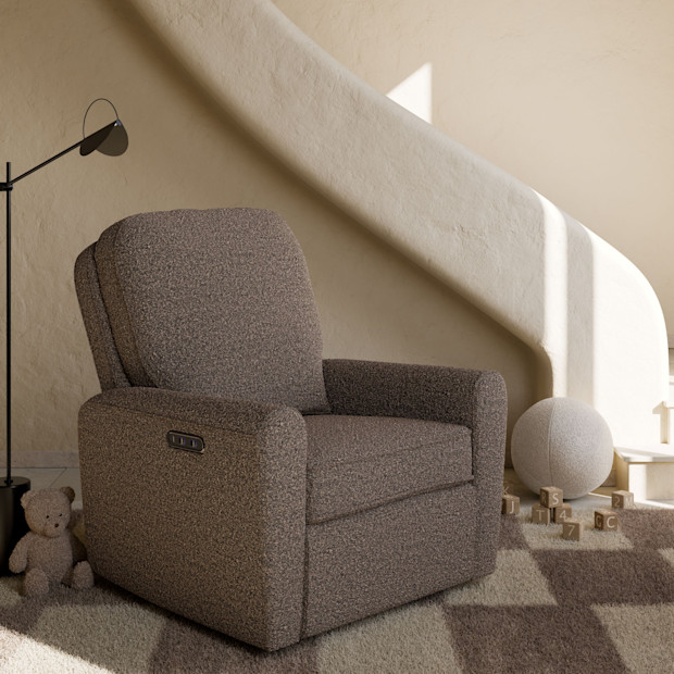 Storkcraft Amalfi Deluxe Power Recliner Swivel Glider.