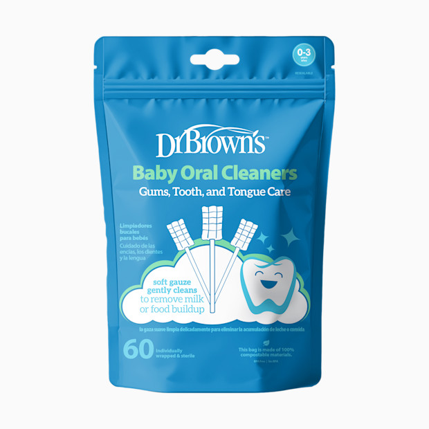 Dr. Brown's Baby Oral Gauze Cleaners.