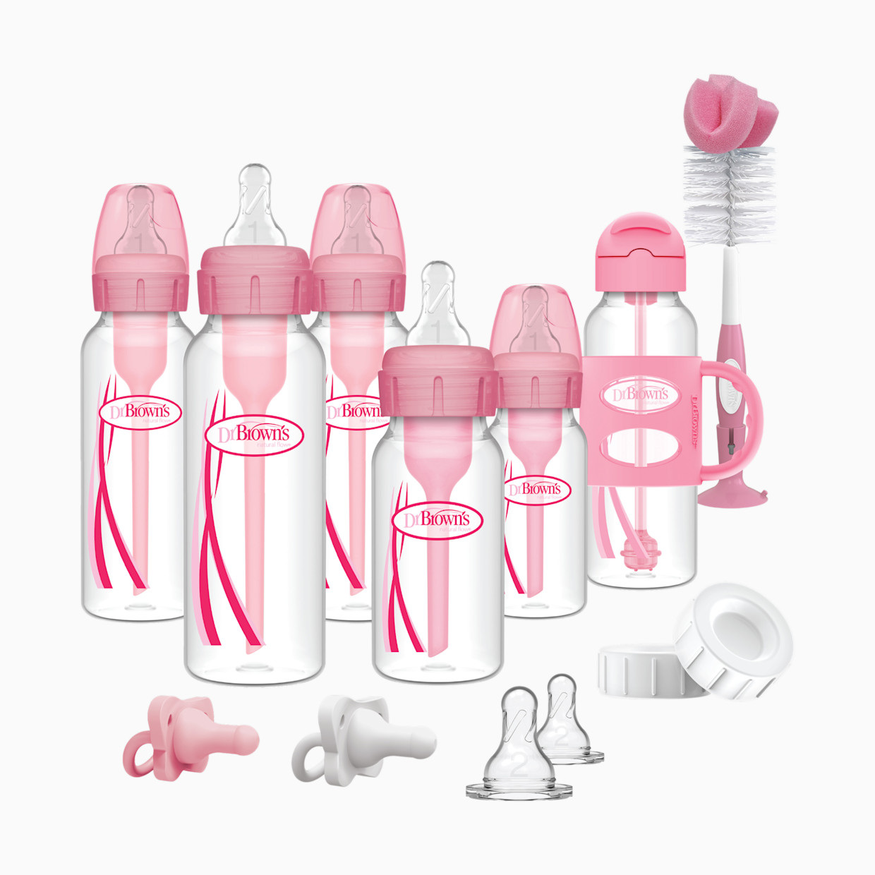 Dr. Brown's Anti-colic Options+ Narrow Bottle Gift Set - Pink.