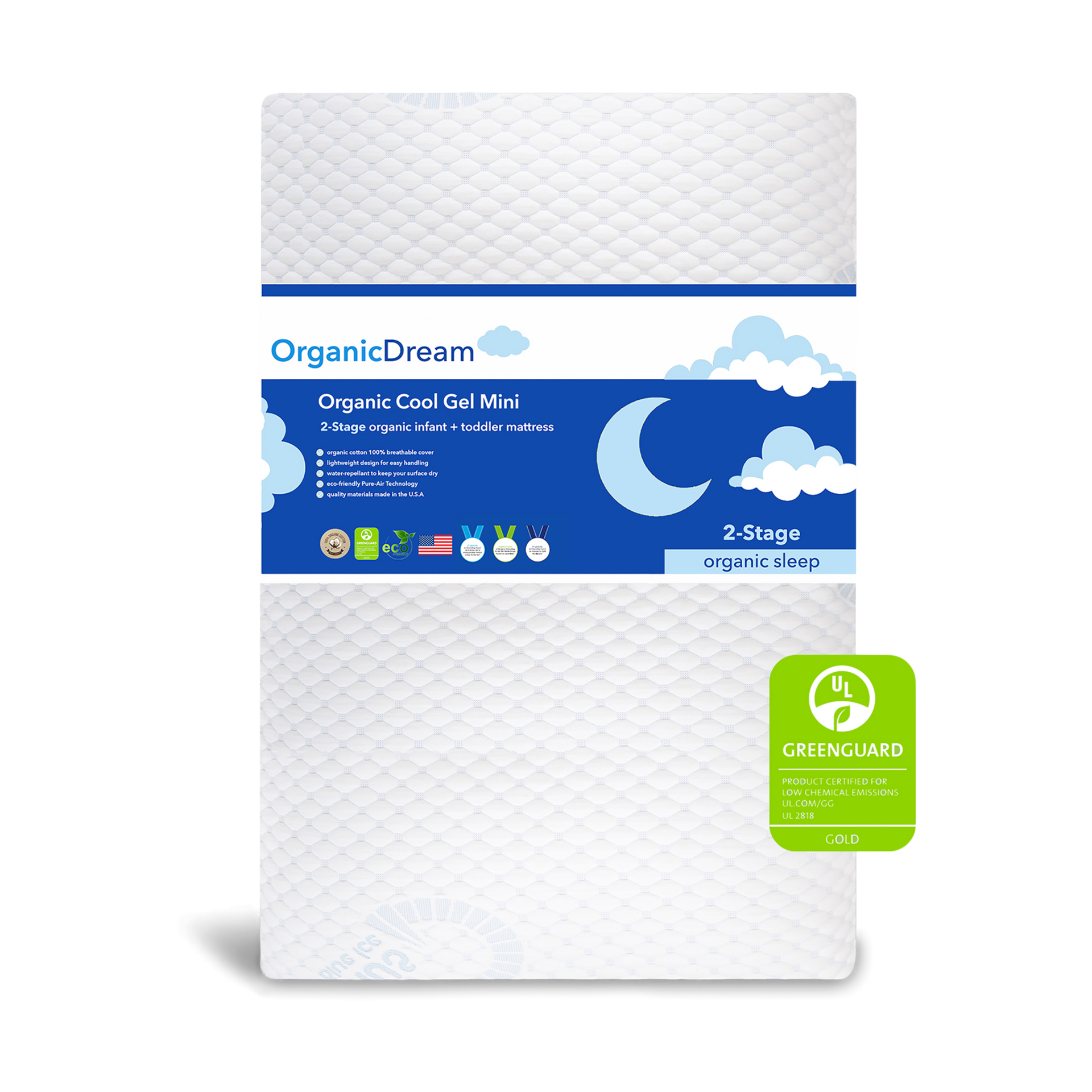 Organic Dream Organic CoolGel Premier 2Stage Mini Crib Mattress