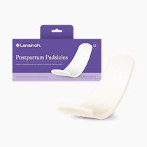 Lansinoh Postpartum Cooling Pads, Perineal Ice Packs, 12 Count, Witch Hazel Pads for Postpartum Care, Padsicles with Cooling and Comforting Aloe Vera