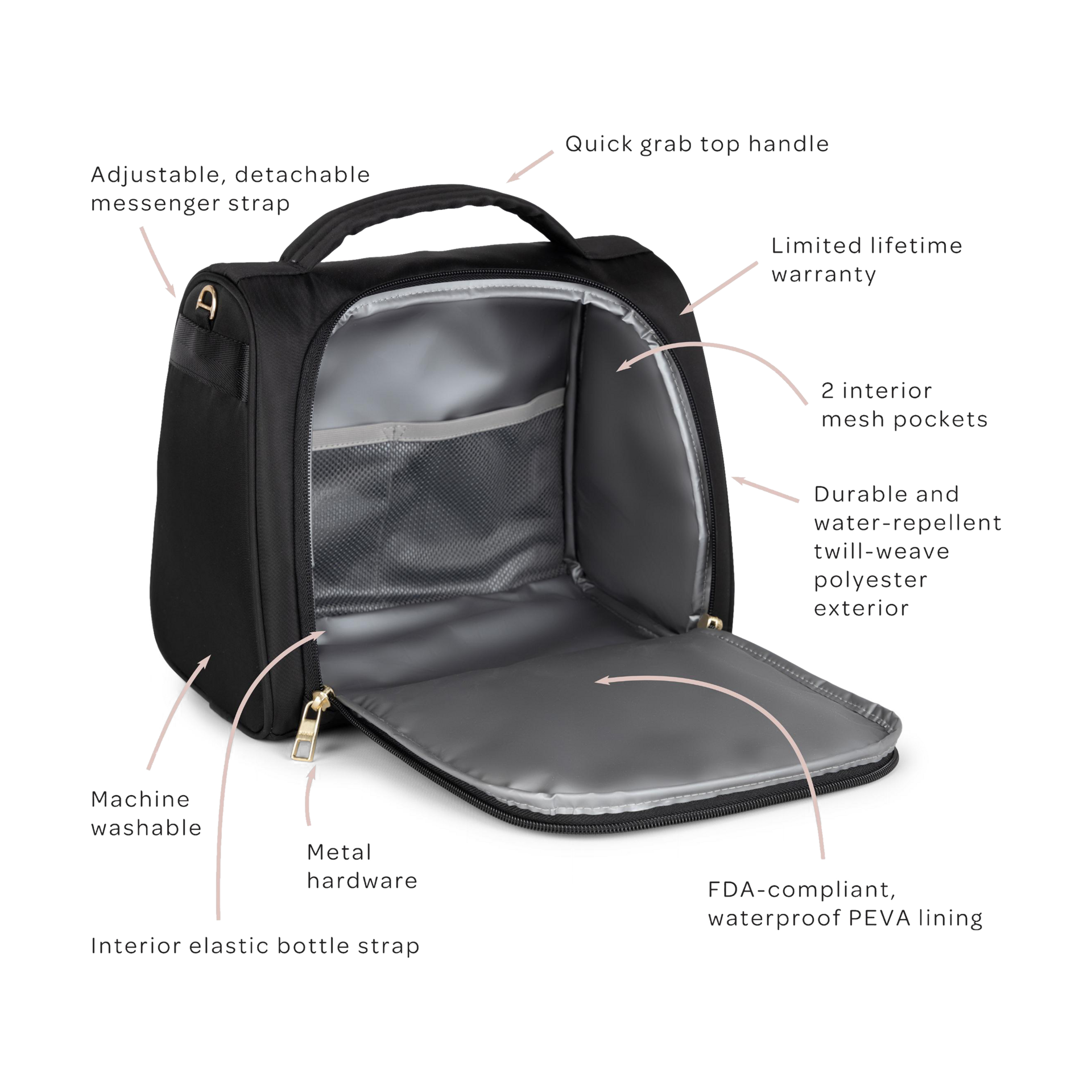 JUJUBE The Insulated Bottle Bag - Black.