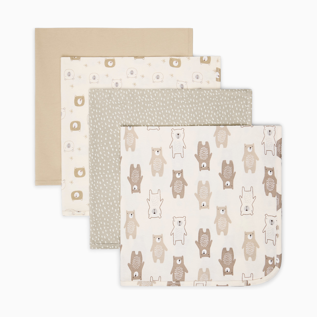 Small Story Receiving Blanket (4 Pack) - Bear Friends.