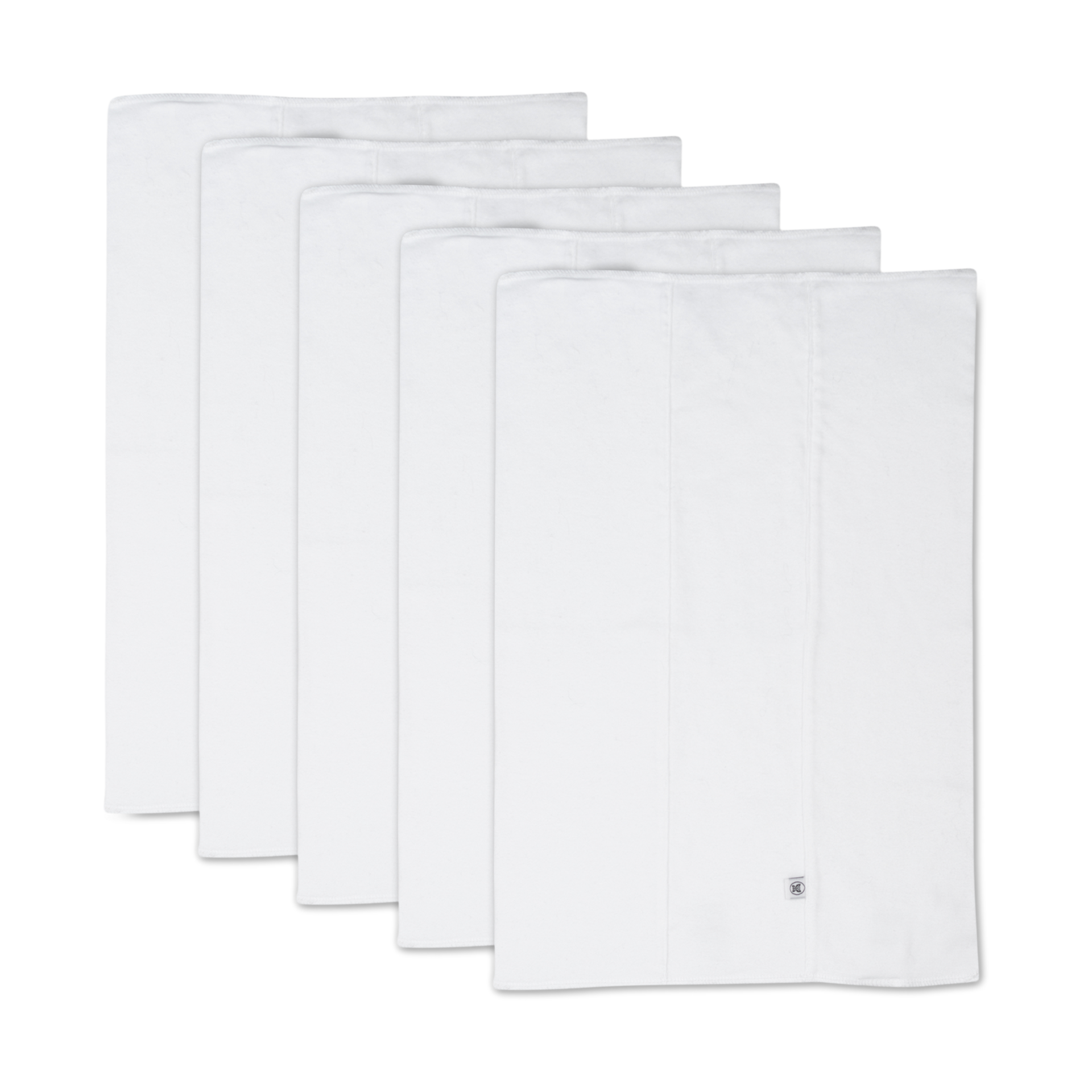 Honest Baby Clothing 5-Pack Organic Cotton Knit Tri-fold Burp Cloths.