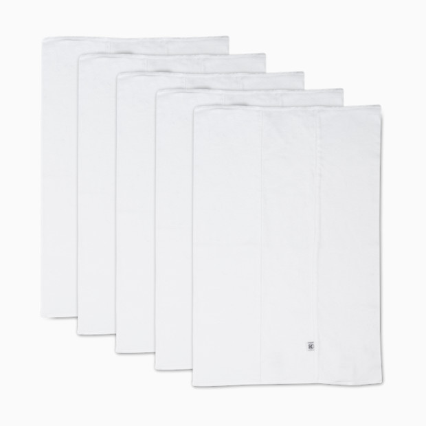 Honest Baby Clothing 5-Pack Organic Cotton Knit Tri-fold Burp Cloths.