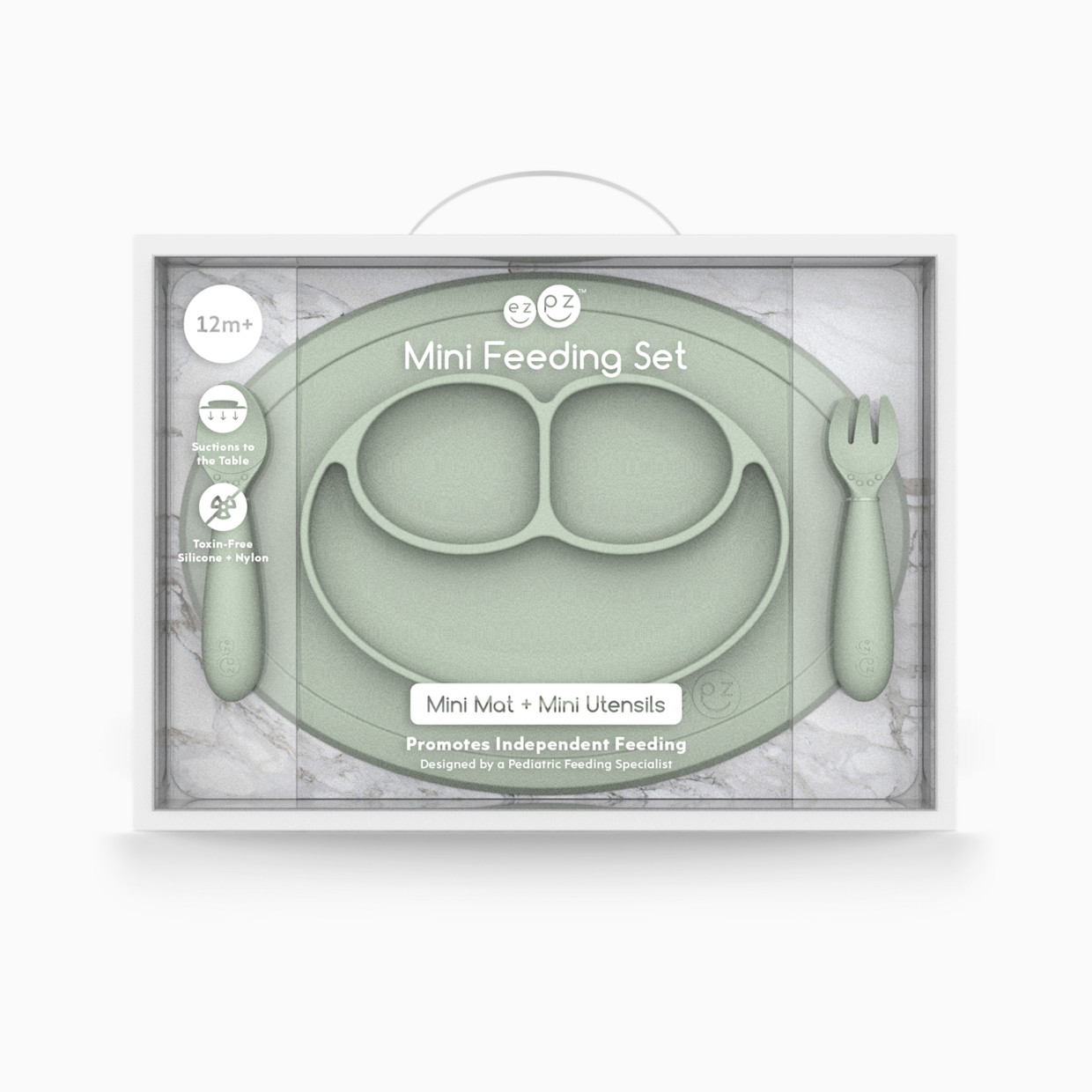 ezpz Mini Feeding Set - Sage.