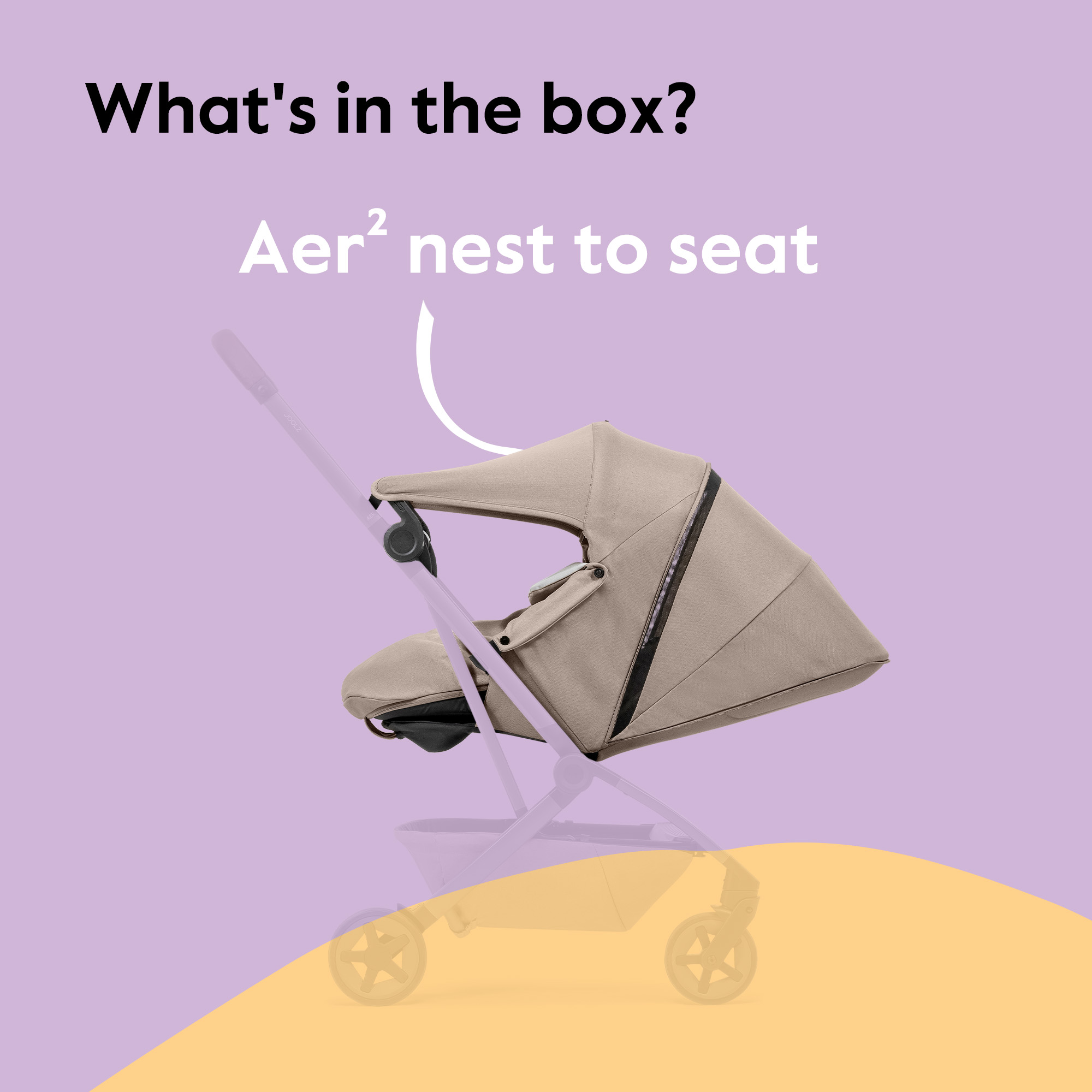 Joolz Aer2 Nest to Seat - Sandy Taupe.