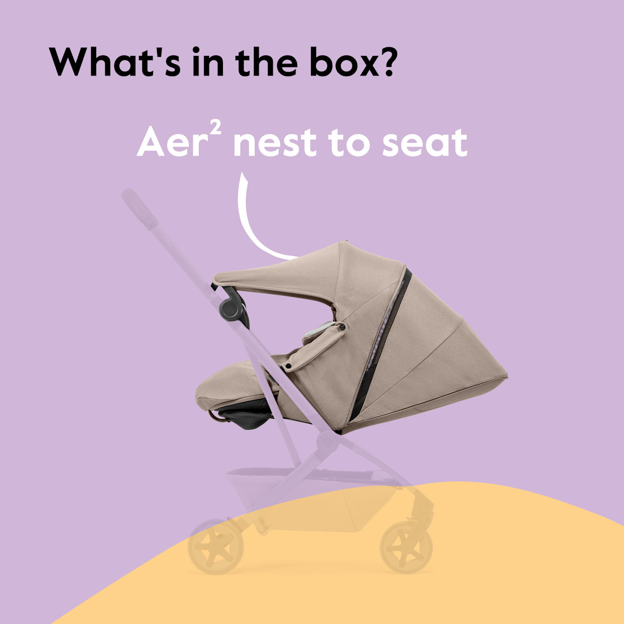 Joolz Aer2 Nest to Seat - Sandy Taupe.