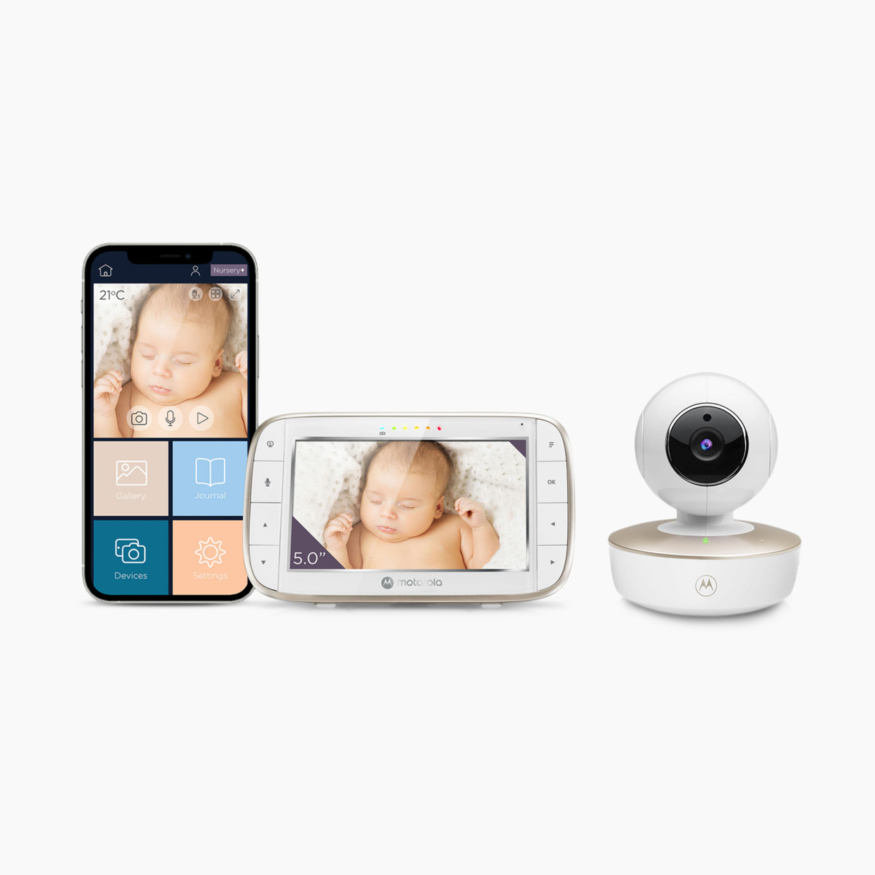 Motorola VM855 Connect 5 WiFi Video Baby Monitor - 1 Camera