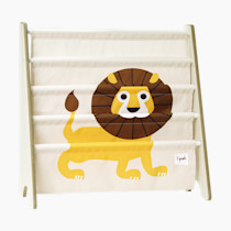 3 Sprouts Kids Book Rack - Space-Saving Bookshelf for Children's Room - Toddler Bookcase Organizer, Book Shelf Ages 3+, Lion