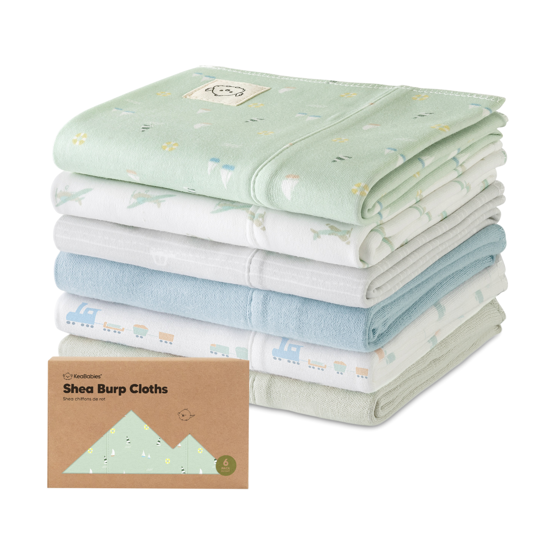 KeaBabies Shea Burp Cloths (6 Pack) Vessels Babylist Shop