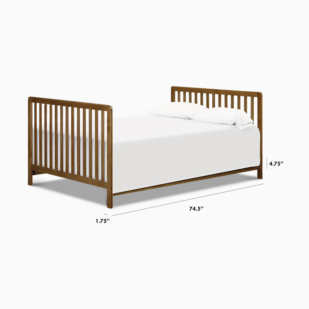 daVinci Twin/Full-Size Bed Conversion Kit (M5789) - Walnut.
