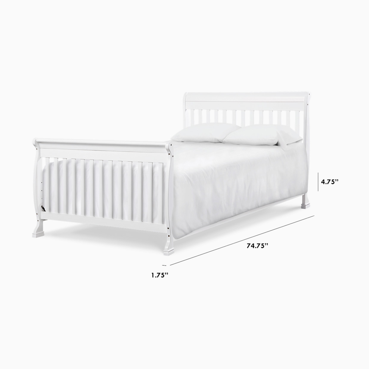 daVinci Twin/Full-Size Bed Conversion Kit (M4799) - White.