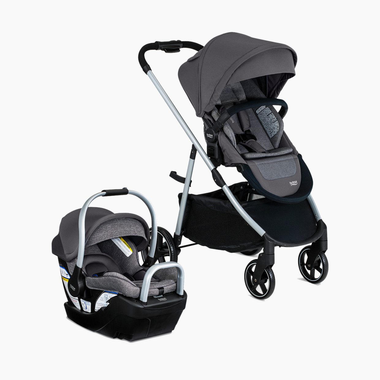 Britax Willow Grove SC Travel System - Pindot Stone.