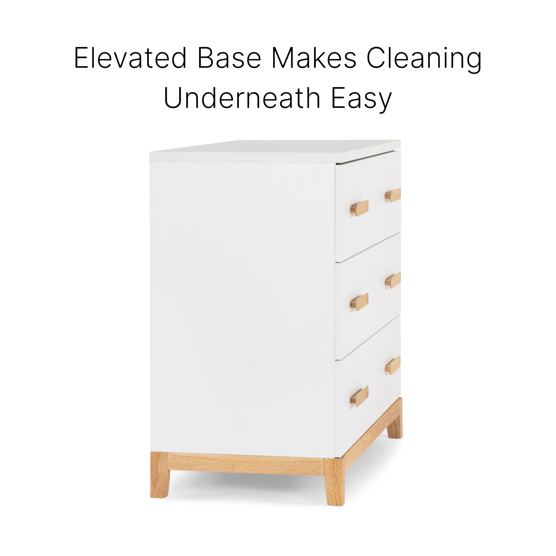 dadada Lala Little 3-Drawer Dresser - White/Natural.