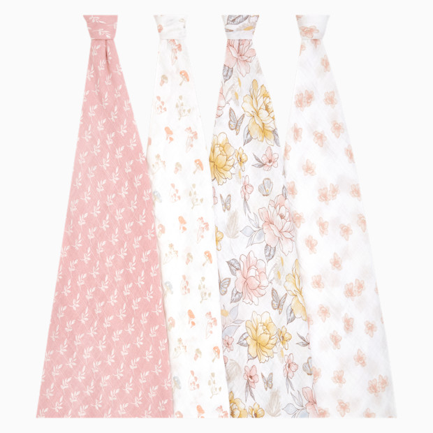Cotton Muslin Swaddle 4-Pack.