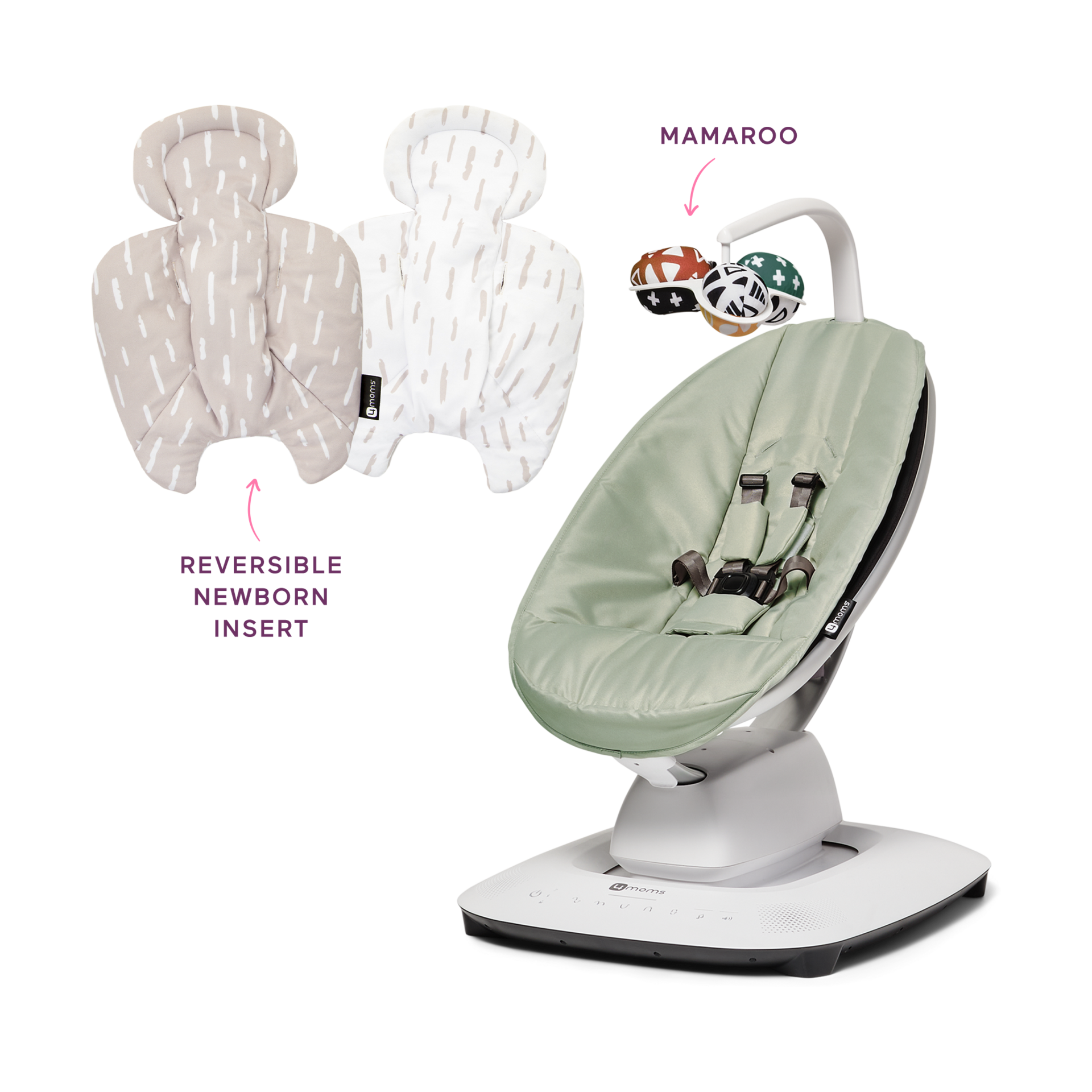 4moms 4moms x Babylist MamaRoo Swing & Newborn Insert Bundle 