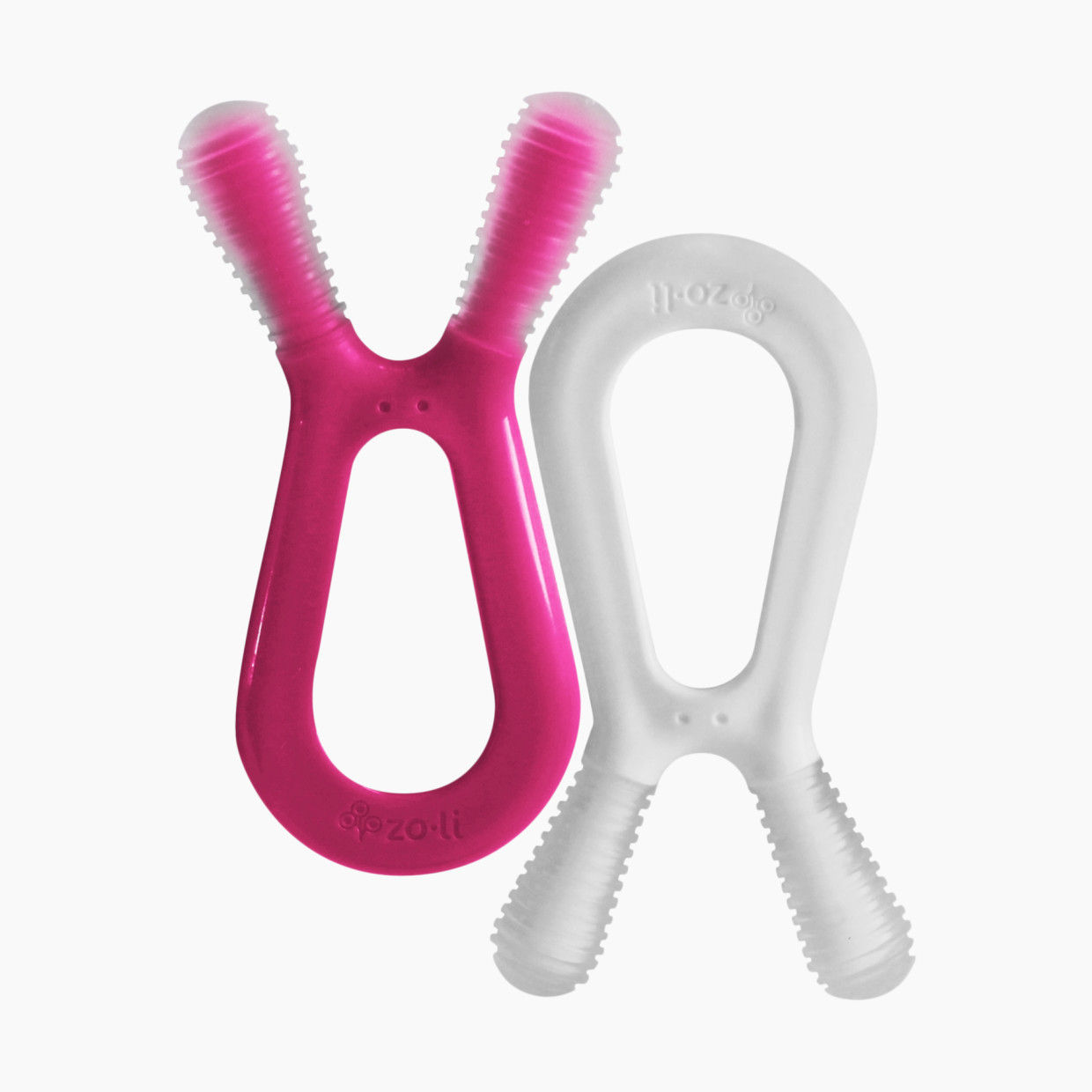 ZoLi BUNNY Teether (2 Pack) - Pink & White.