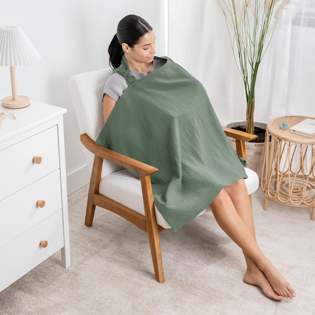 Comfy Cubs Muslin Nursing Cover with Adjustable Neck Strap.