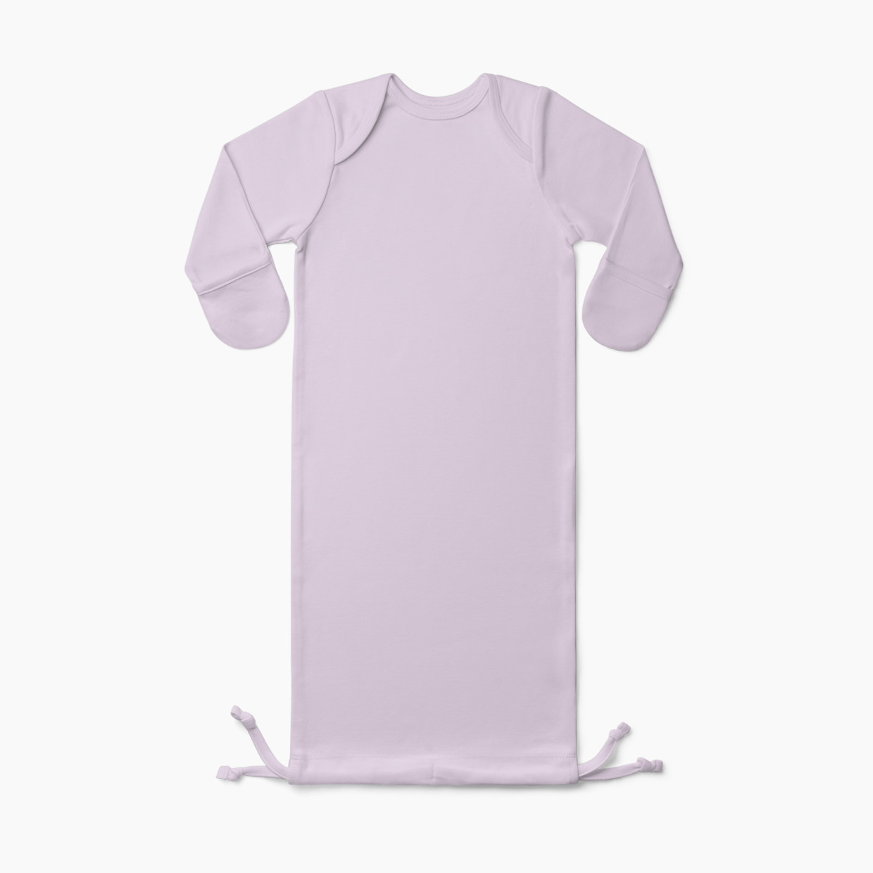 Goumi Kids x Babylist Drawstring Baby Gown - Lilac, 0-3 Months.