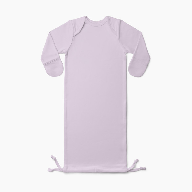 Goumi Kids x Babylist Drawstring Baby Gown - Lilac, 0-3 Months.