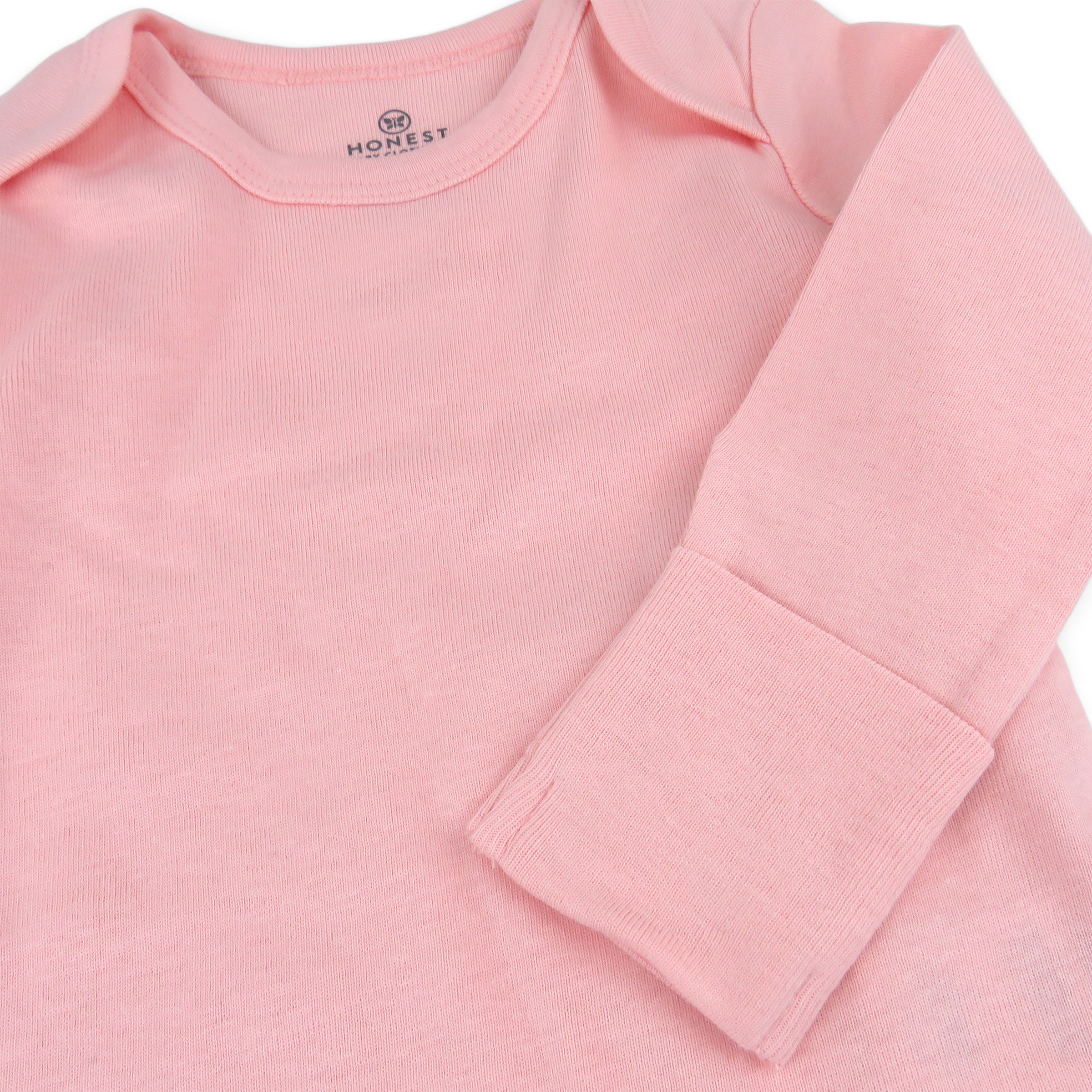 Honest Baby Clothing 5-Pack Organic Cotton Long Sleeve Bodysuit - Strawberry Ice, 0-3 M.