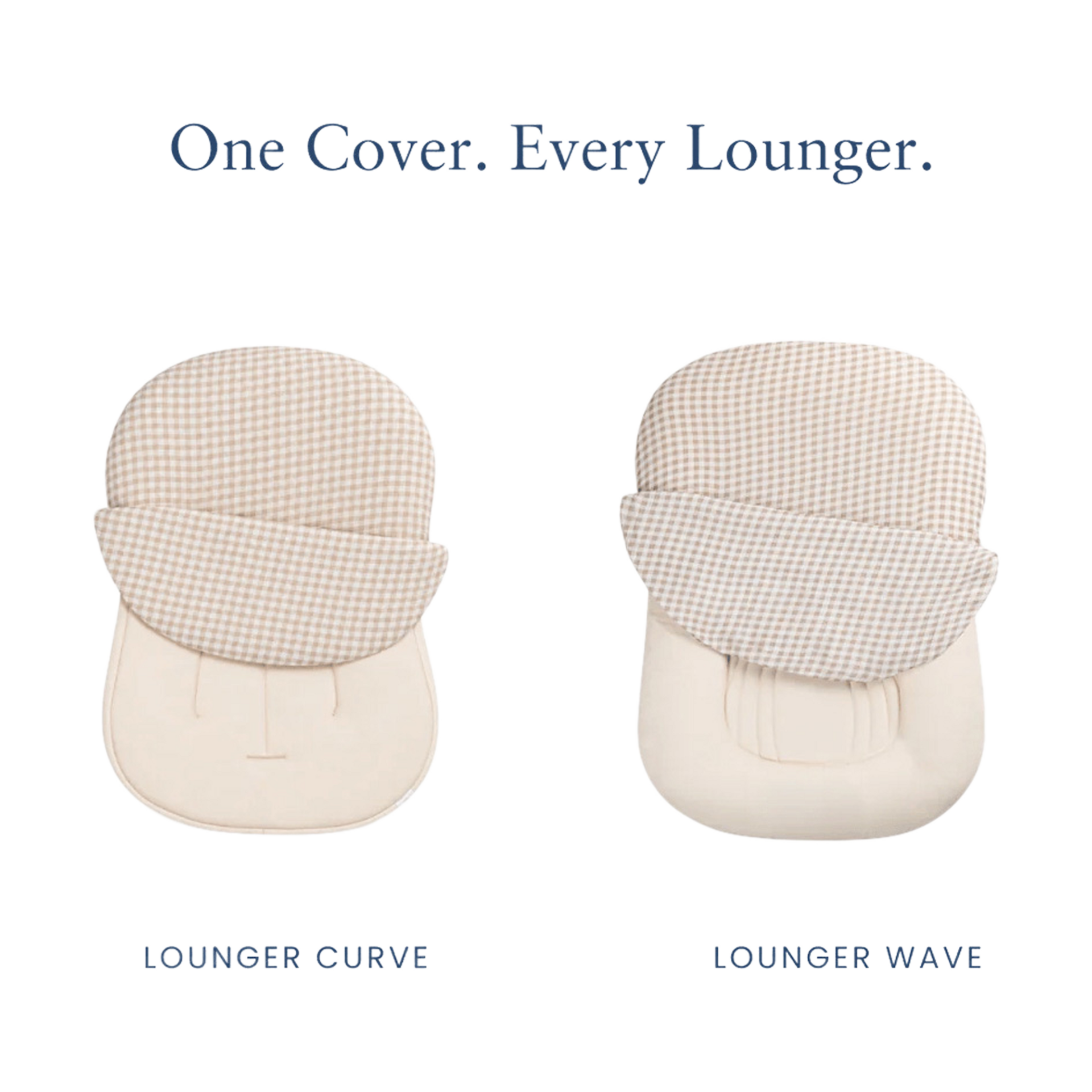 Snuggle Me Organic SMO Lounger Cover Muslin - Gingham.