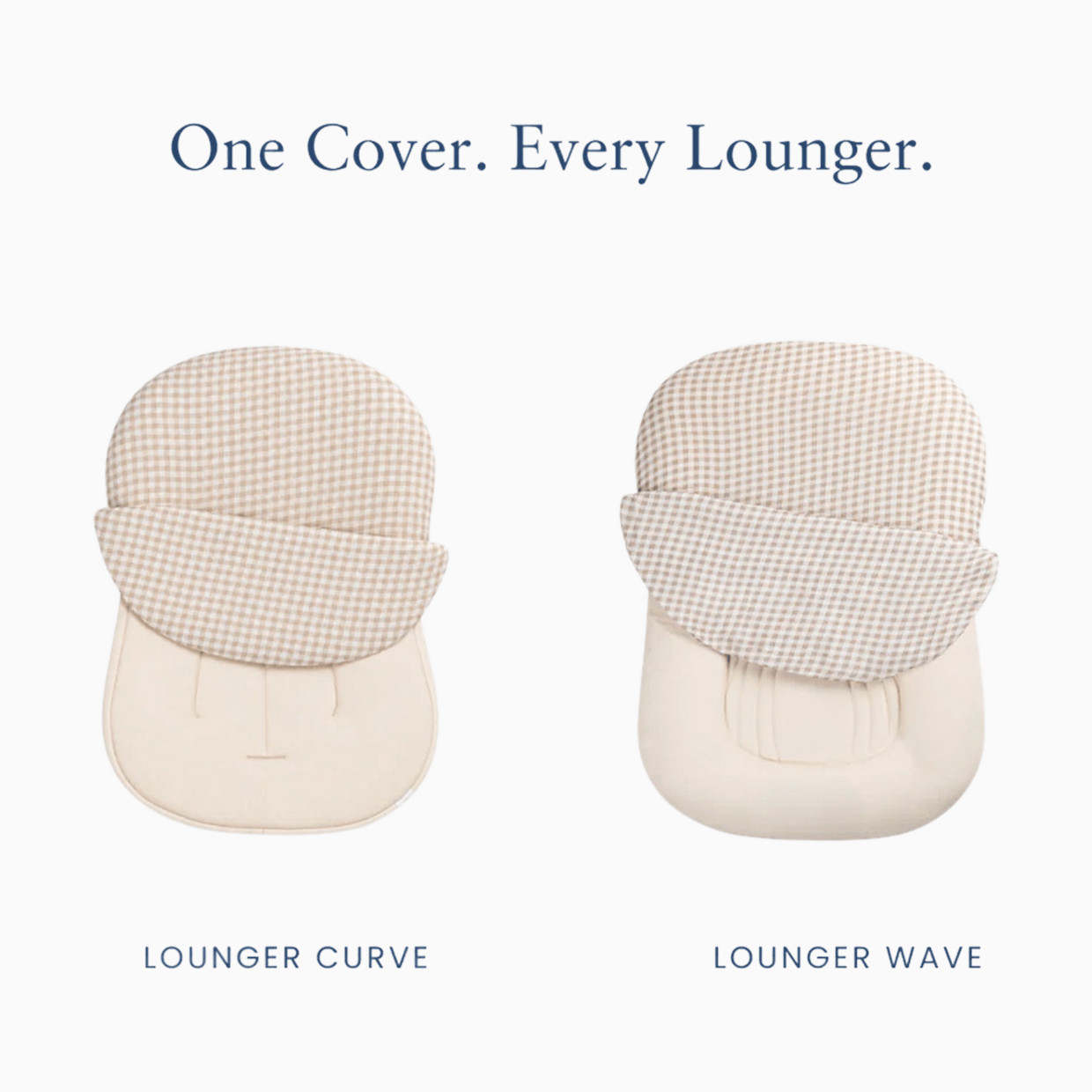 Snuggle Me Organic SMO Lounger Cover Muslin - Gingham.