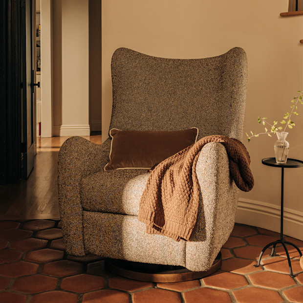 babyletto Westham Electronic Recliner and Glider by Nate Berkus - Performance Earth Slub Weave With Toffee Base.
