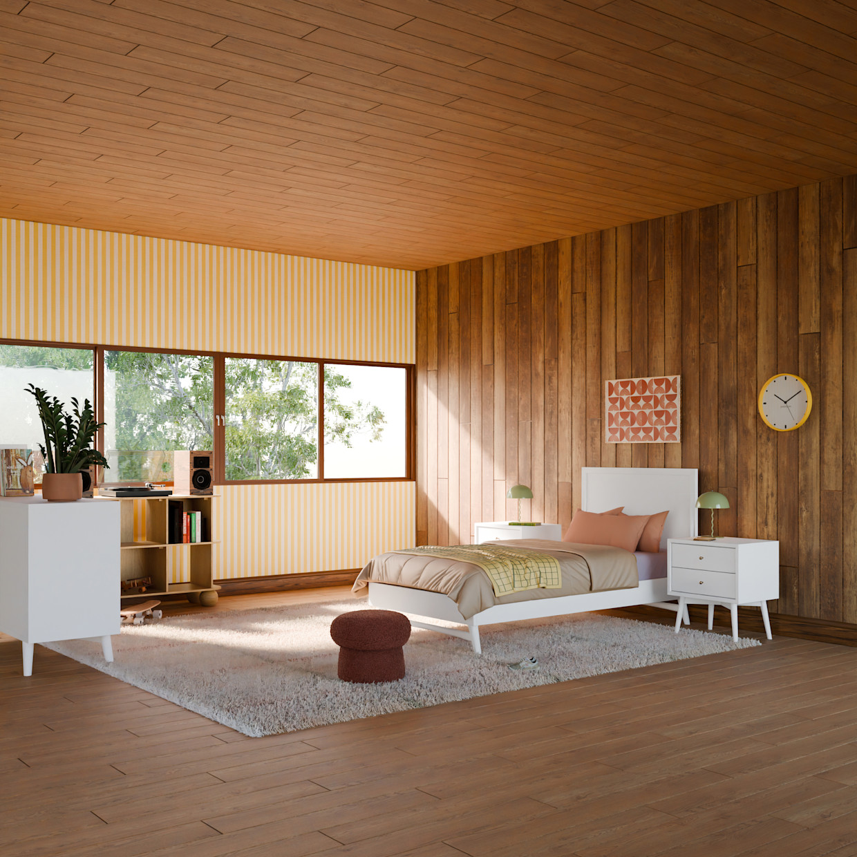 babyletto Palma Assembled Nightstand - White.