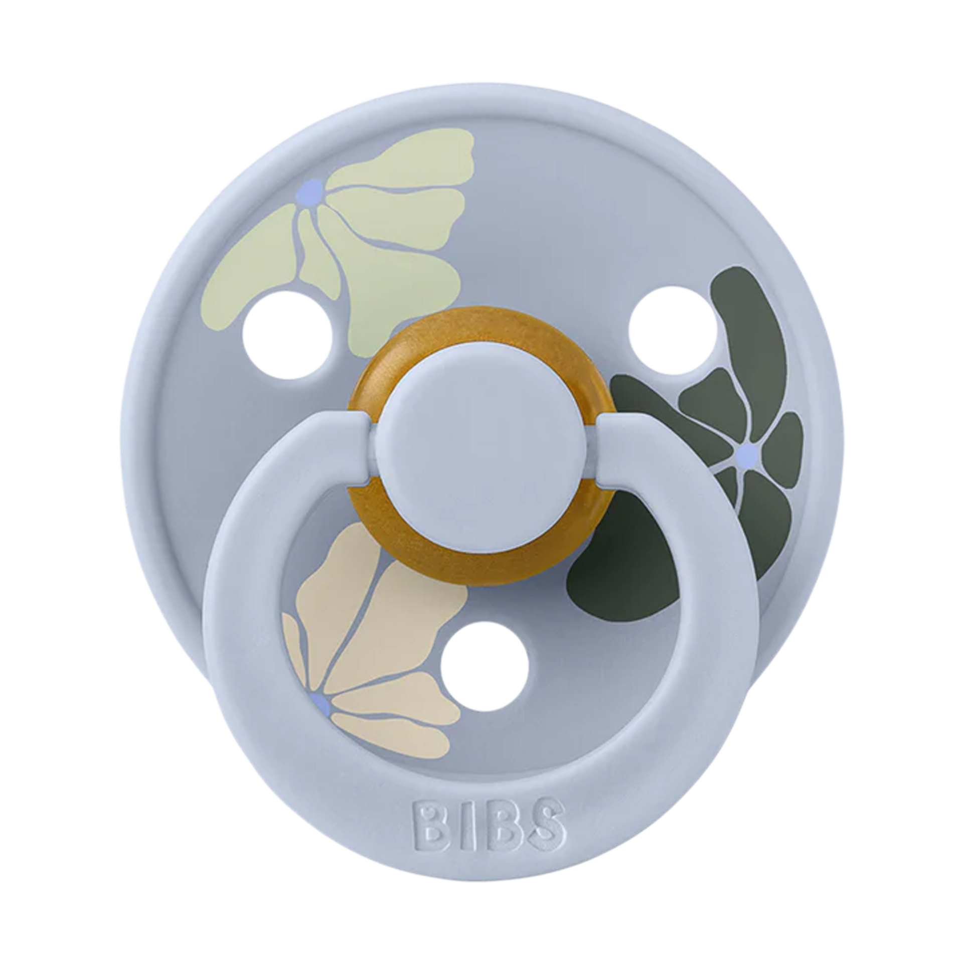 BIBS Studio Morning Bloom Colour Natural Rubber Pacificier (2-pack).