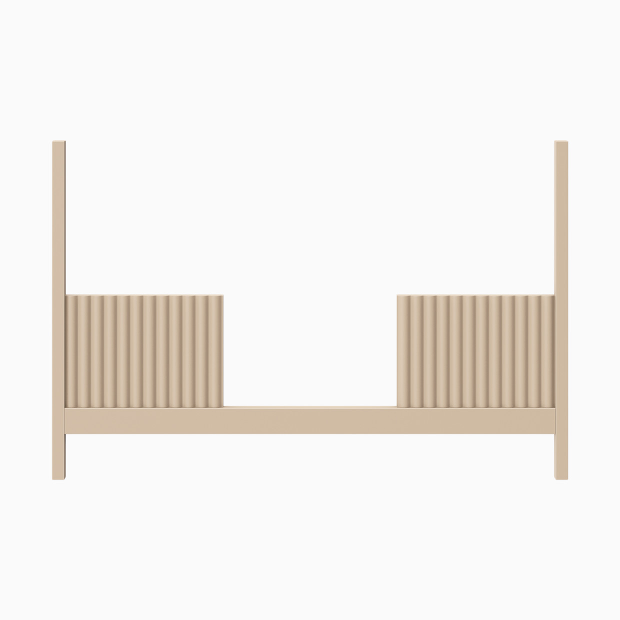 babyletto Moab 3-in-1 Convertible Crib Toddler Bed Conversion Kit - Taupe.