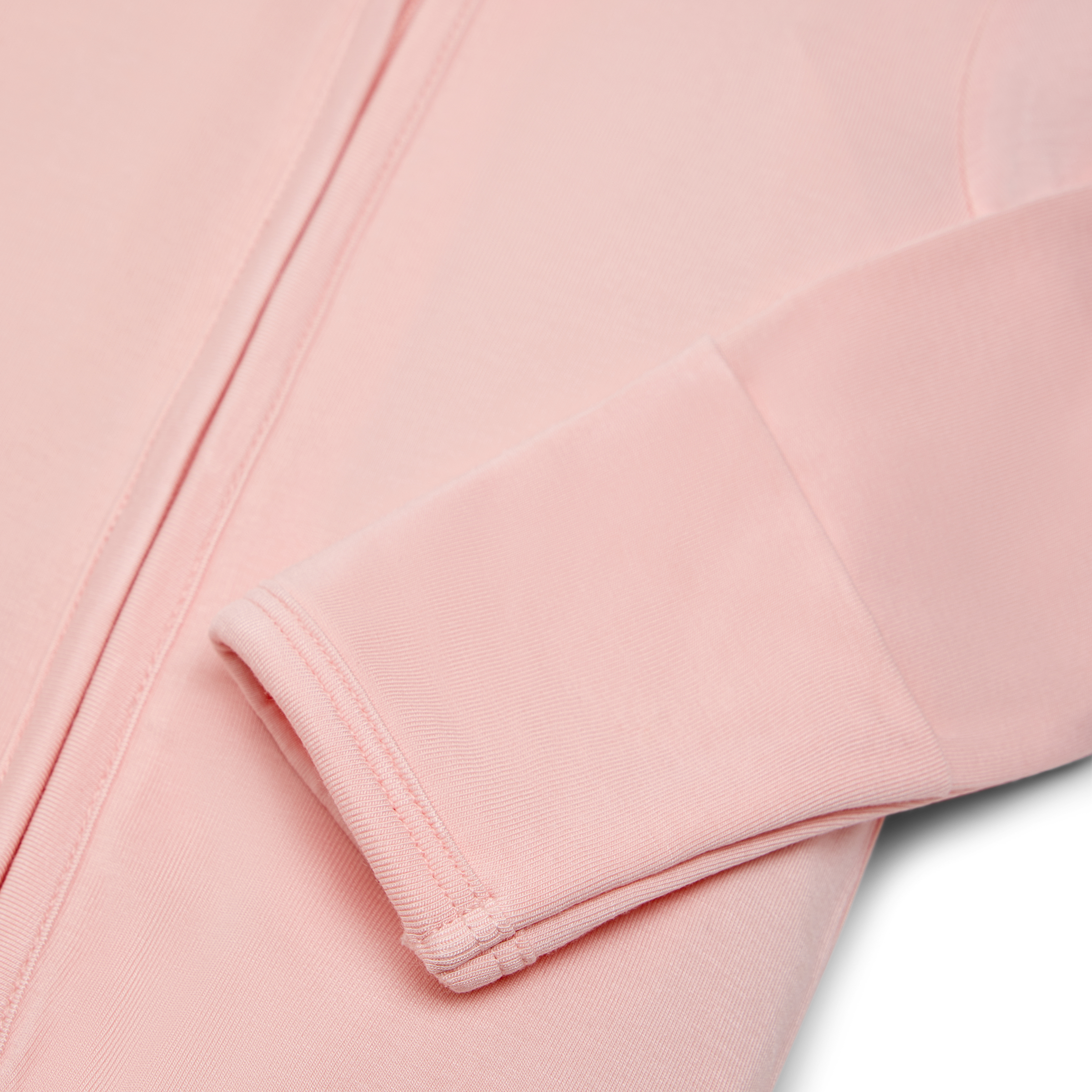 Tiny Kind Bamboo Viscose Solid Zipper Footie - Blush, 0-3 M.