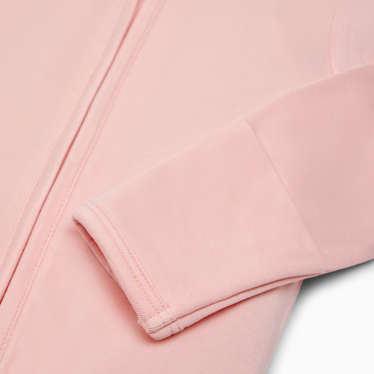 Tiny Kind Bamboo Viscose Solid 2-Way Zip Footie - Blush, 6-9 M.